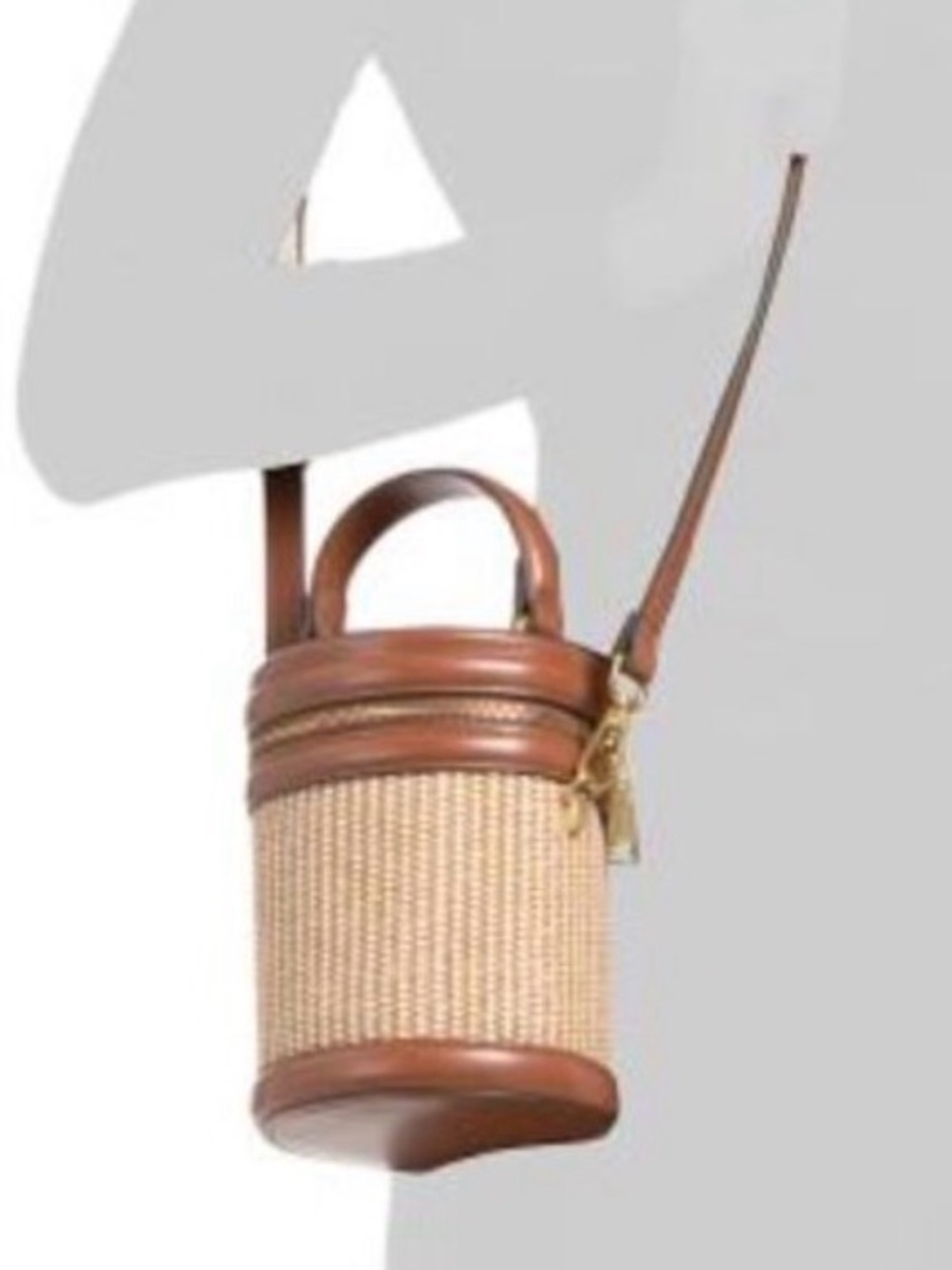 House of Harlow 1960 | Woven Mini Bucket Bag w/ Crossbody Strap - Picture 9 of 9